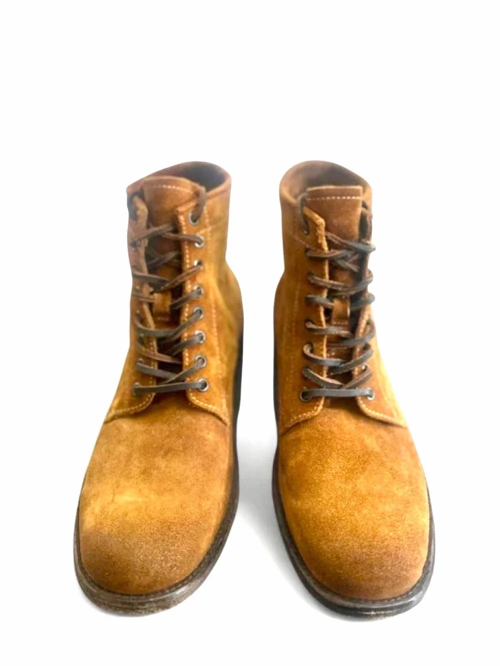 Frye Genuine Suede Tan Lace-up Boots Size US Men’s 10 (NEW no Box)